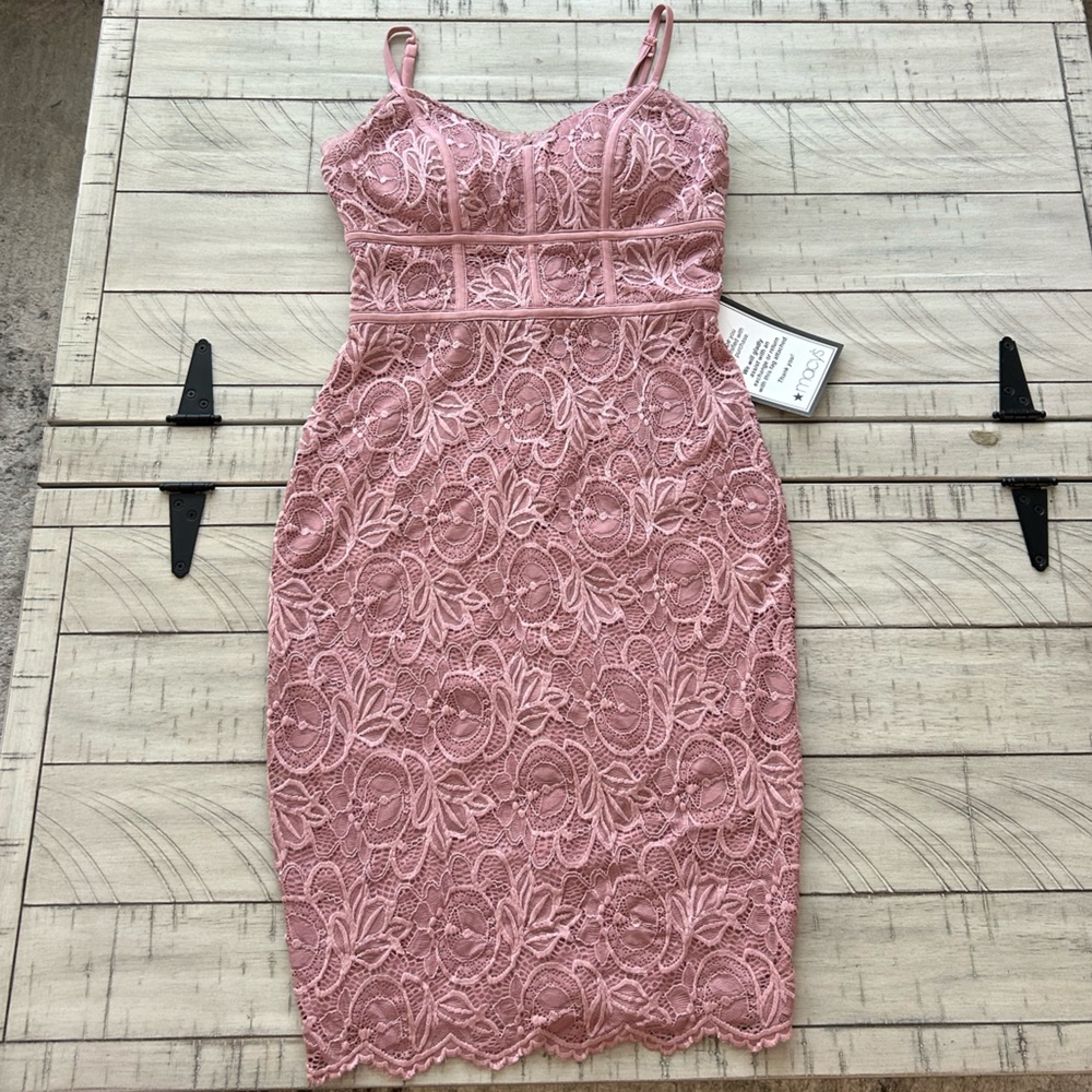 Mauve midi dress